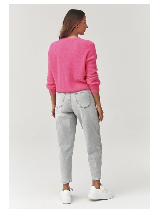 Makadamia Makadamia Sweter C40 Różowy Loose Fit