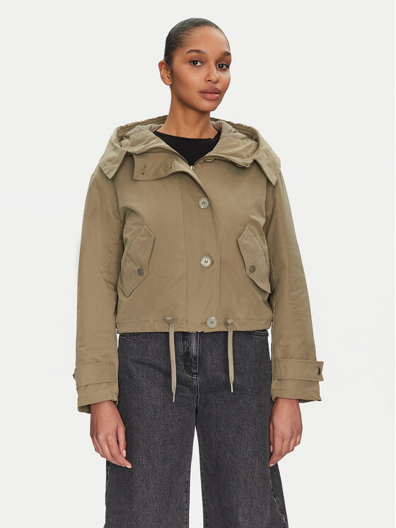 Guess Guess Átmeneti kabát W5RL13 WGWD2 Zöld Regular Fit