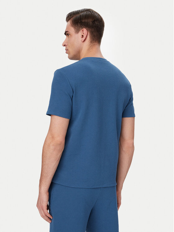 BOSS BOSS T-särk Waffle 50535892 Sinine Regular Fit