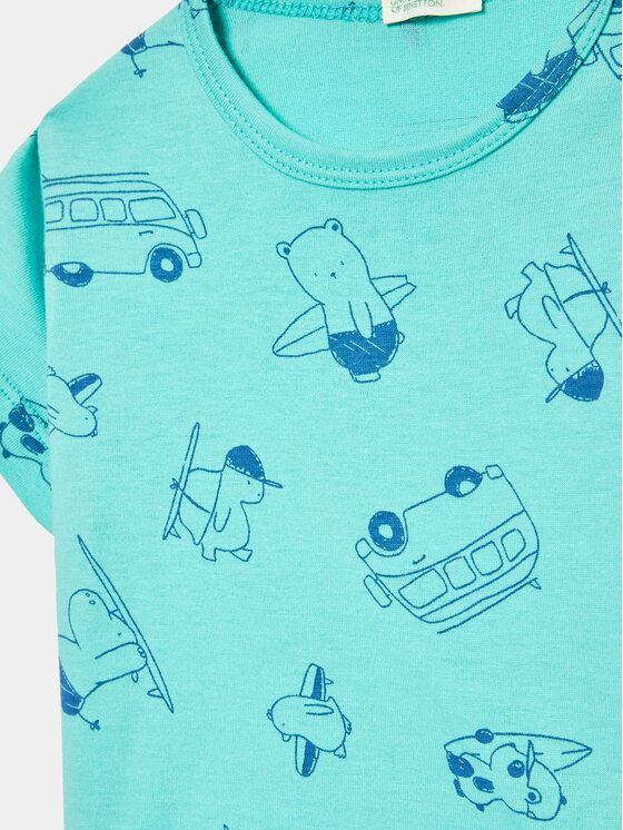 United Colors Of Benetton United Colors Of Benetton T-krekls 30HPA1031 Zils Regular Fit