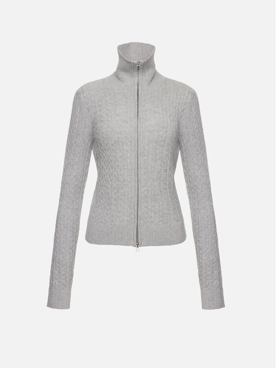 La Mania La Mania Sweter BING Szary jasny Basic Fit