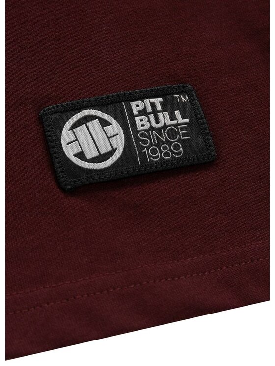 PITBULL PITBULL T-Shirt Koszulka Bordowy Regular Fit