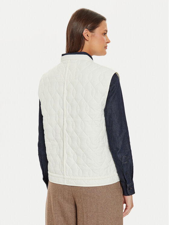Pepe Jeans Pepe Jeans Prsluk Ali PL402426 Écru Regular Fit