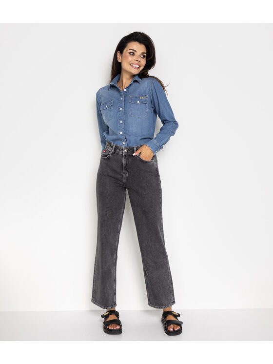 Lee Cooper Lee Cooper Jeansy PARIS 9840 Szary Straight Fit