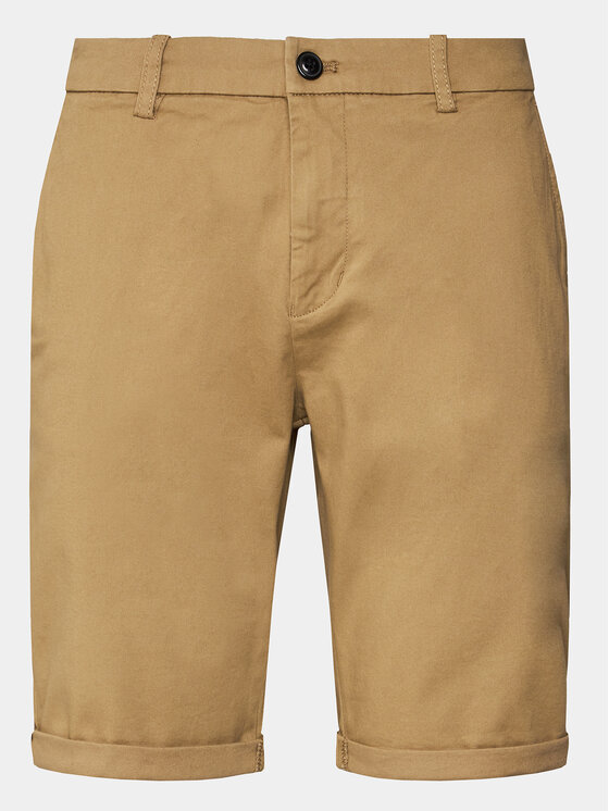 Lindbergh Bavlnené šortky 30-505044 Béžová Slim Fit