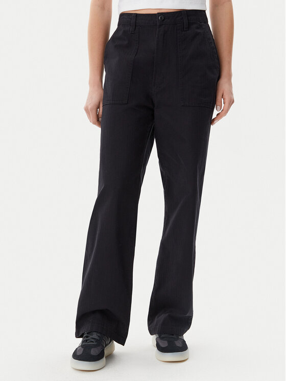Vans Bavlnené nohavice Union VN000HGJ Čierna Wide Leg
