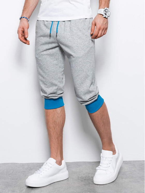 Ombre Ombre Szorty sportowe P29 Szary Regular Fit