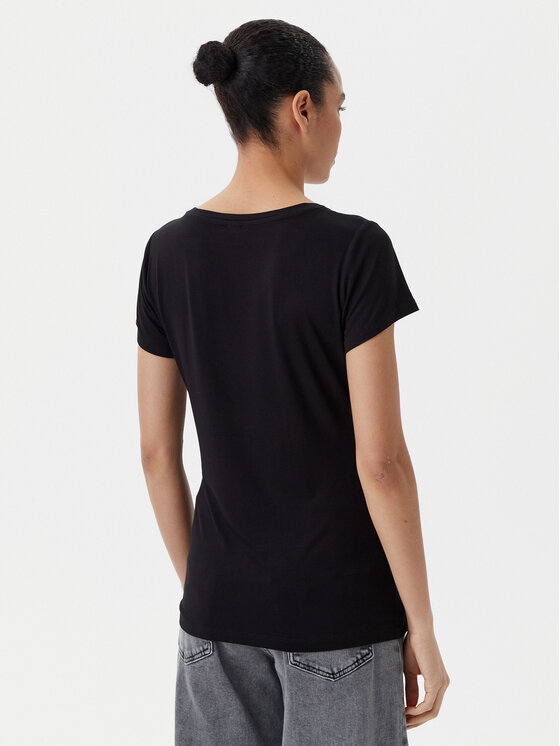 Liu Jo Beachwear Liu Jo Beachwear Tricou VA5157 JS360 Negru Regular Fit