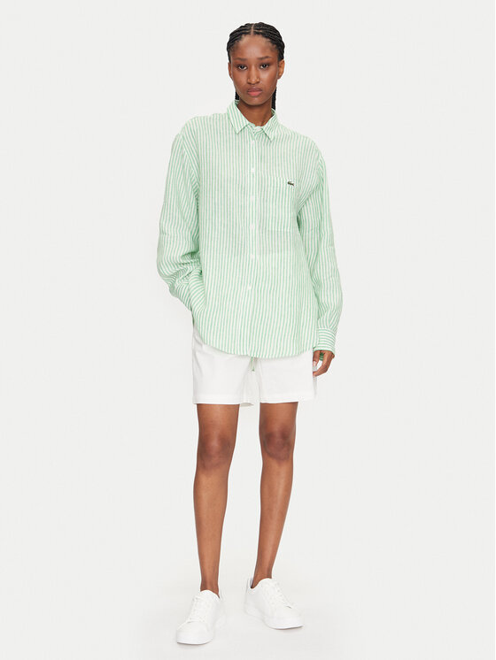 Lacoste Lacoste Marškiniai CF0054 Žalia Oversize