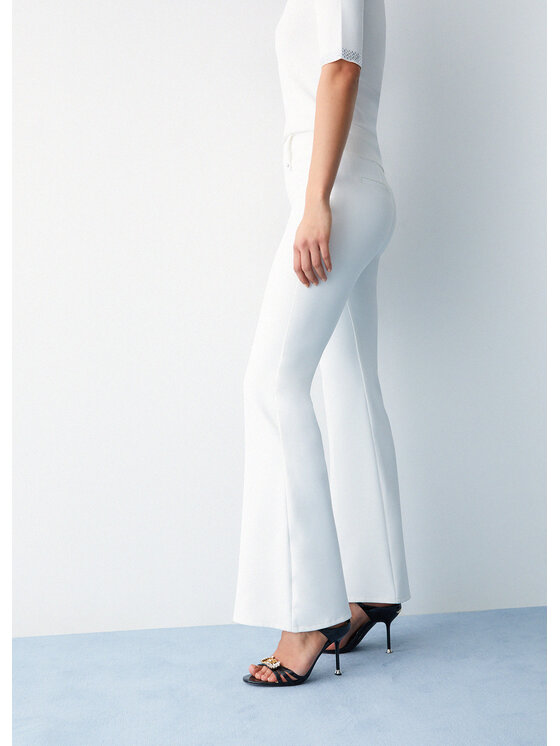 Liu Jo Liu Jo Pantalone da abito WA6120T2527X0727 Bianco Regular Fit