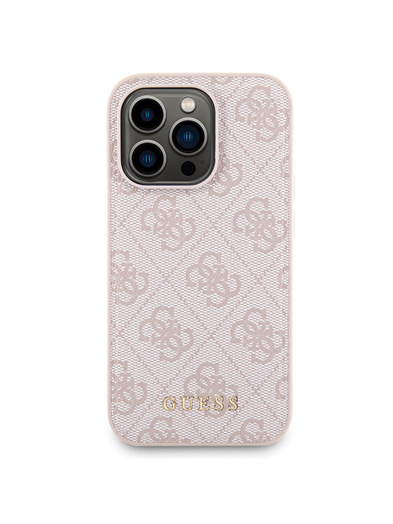 Guess Guess Zestaw prezentowy etui do iPhone 15 Pro Max + powerbank 4G Metal Logo Różowy