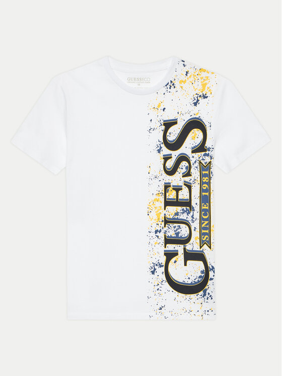 Guess T-krekls L4YI35 K8HM4 Balts Regular Fit