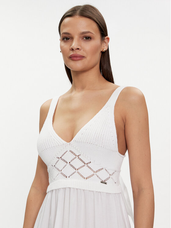 Liu Jo Liu Jo Rochie de vară MA4070 MA23A Alb Regular Fit