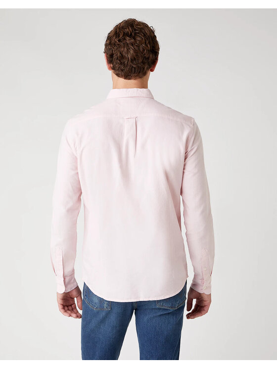 Wrangler Wrangler Camicia LS 1 PKT BUTTON DOWN Rosa Regular Fit