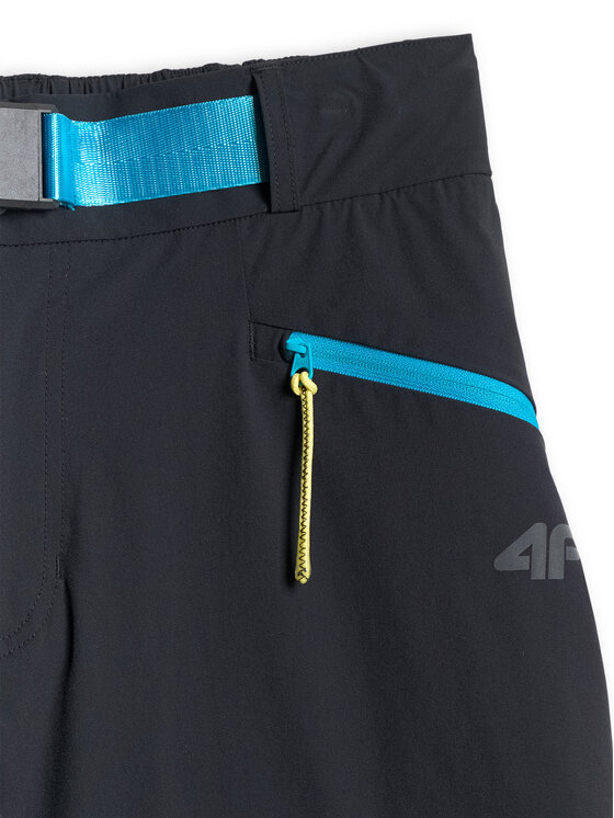 4F 4F Szorty sportowe TREKKING Czarny Regular Fit