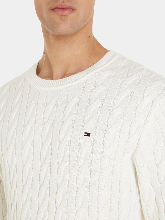 Tommy Hilfiger Tommy Hilfiger Džemper MW0MW33132 Écru Relaxed Fit