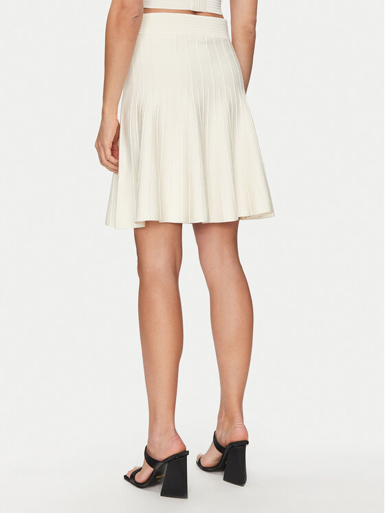 Guess Guess Fustă mini W5GD0U Z2XY0 Alb Regular Fit