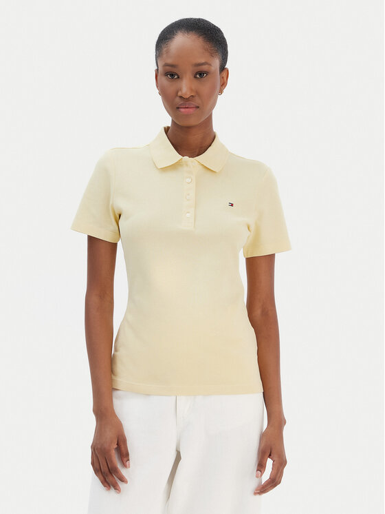 Tommy Hilfiger Tricou polo 1985 WW0WW43225 Galben Slim Fit