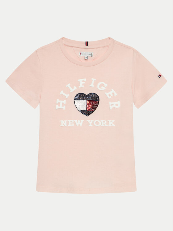Tommy Hilfiger Tommy Hilfiger T-shirt KG0KG07857 D Ružičasta Regular Fit