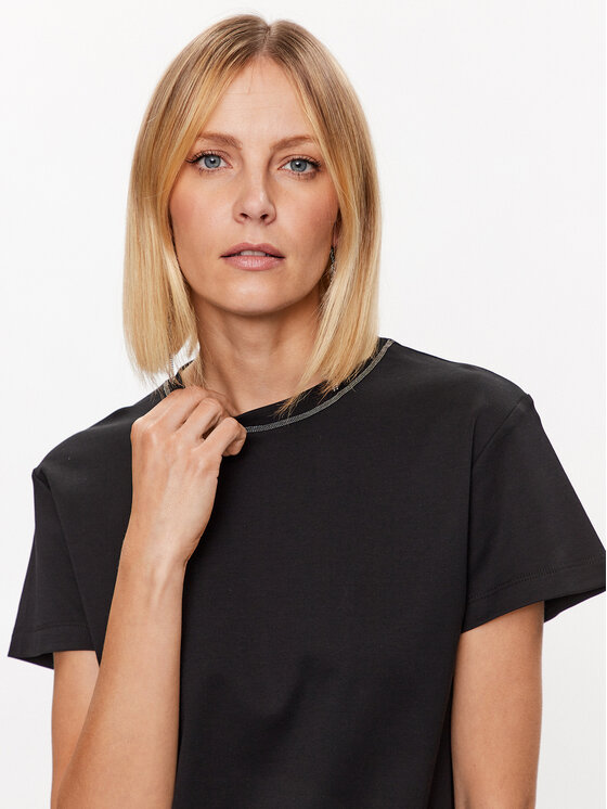Fabiana Filippi Fabiana Filippi T-shirt JED273W126 Crna Regular Fit