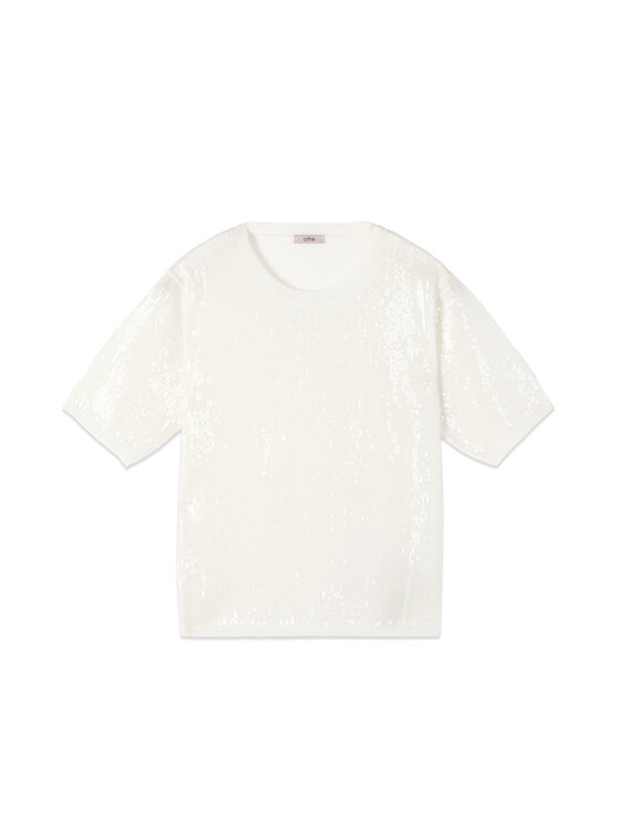 Oltre Oltre Maglione M520J005292N011 Bianco Regular Fit