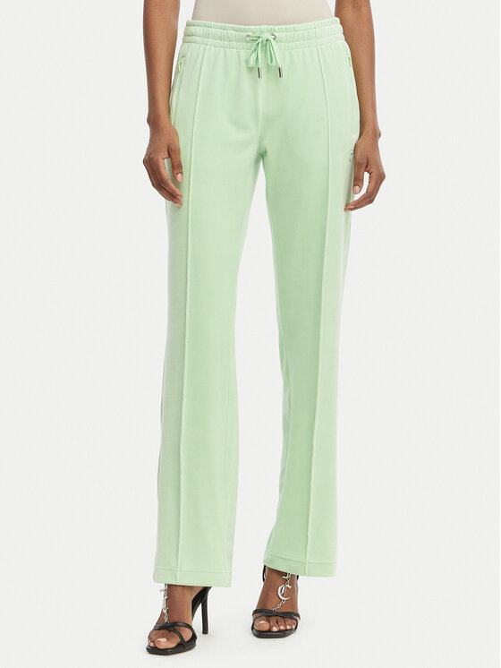 Juicy Couture Pantaloni trening Tina JCWBJ126327 Verde Straight Leg
