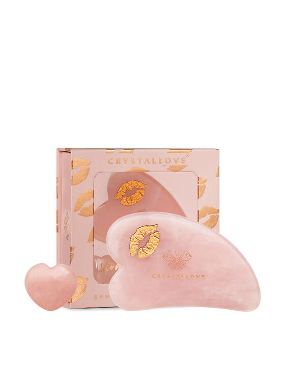 Crystallove Crystallove Kwarc różowy Selflove Kamień Gua Sha