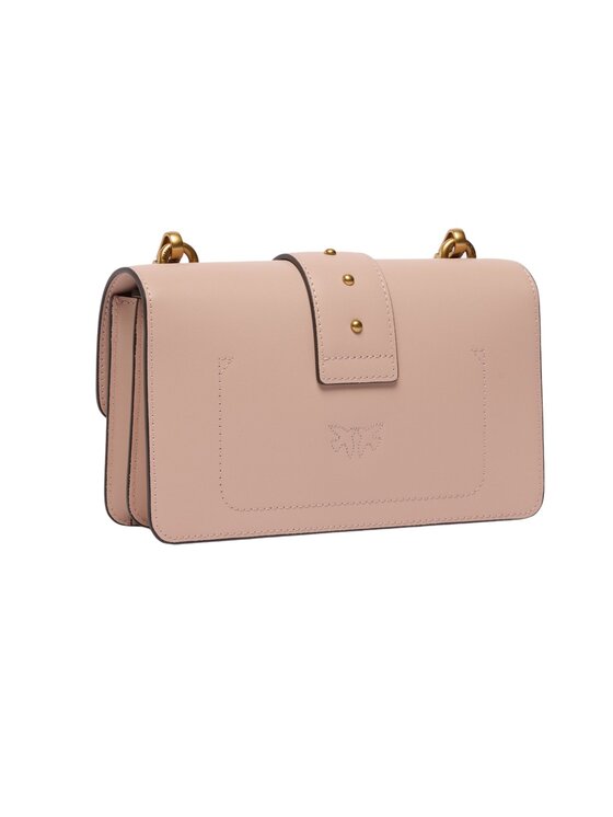 PINKO PINKO Borsa borsa in pelle liscia nera Rosa