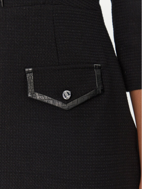 Morgan Morgan Džemper haljina 251-RUBIBI Crna Slim Fit