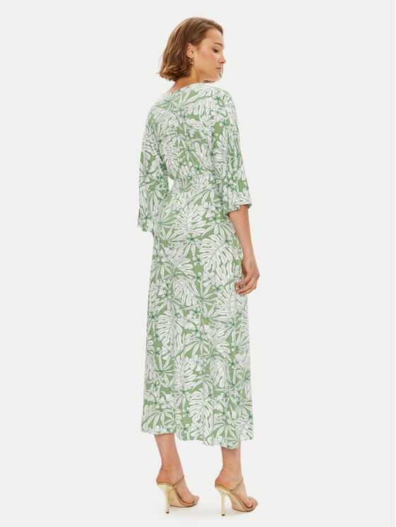 Olsen Olsen Лятна рокля 13001786 Зелен Relaxed Fit