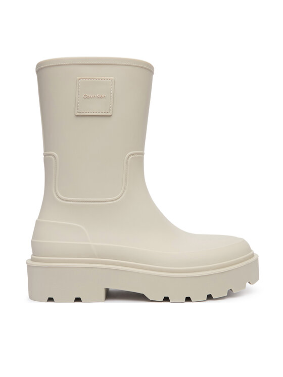 Calvin Klein Calvin Klein Gumijas zābaki Rainboot Rubber HW0HW03179 Krēmkrāsas