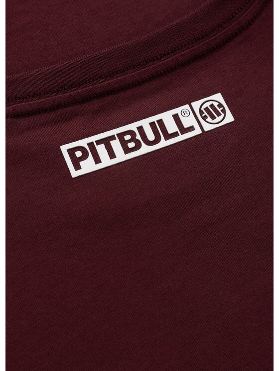 PITBULL PITBULL T-Shirt Koszulka męska HILLTOP L Bordowy Regular Fit