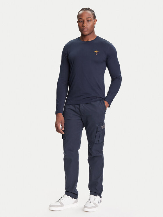 Aeronautica Militare Aeronautica Militare Hlače 252PA1329UCT0244 Tamnoplava Regular Fit