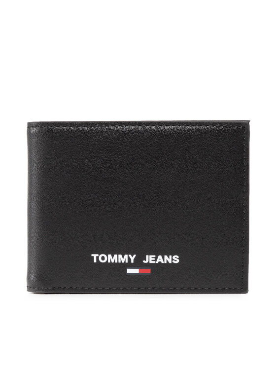 Tjm Herren Coin Jeans Geldbörse Schwarz Essential Cc AM0AM10415 Große Tommy