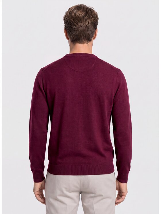 Pako Lorente Pako Lorente Sweter P26WN-2X-010 Bordowy Straight Fit
