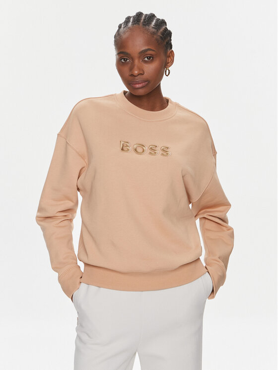 BOSS Boss Majica dugih rukava Econa 50508499 Bež Relaxed Fit