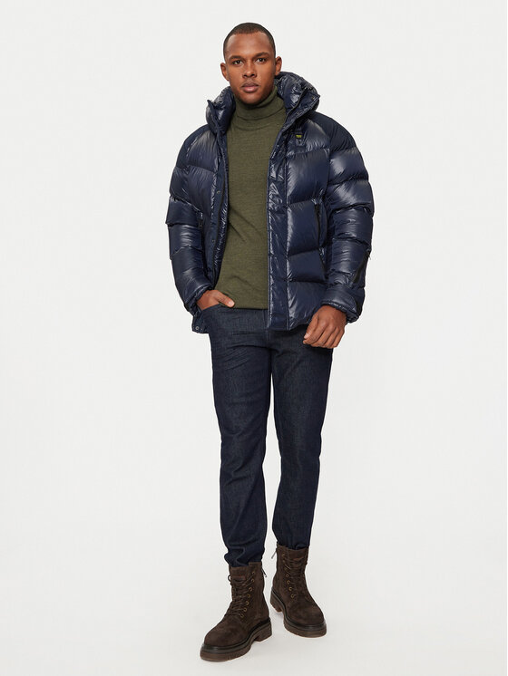 Blauer Blauer Kurtka zimowa 24WBLUC02234 Granatowy Regular Fit