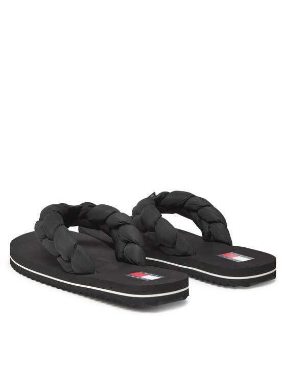 Tommy Jeans Tommy Jeans Japonki Braided Thong Beach Sandal EN0EN02877 Czarny