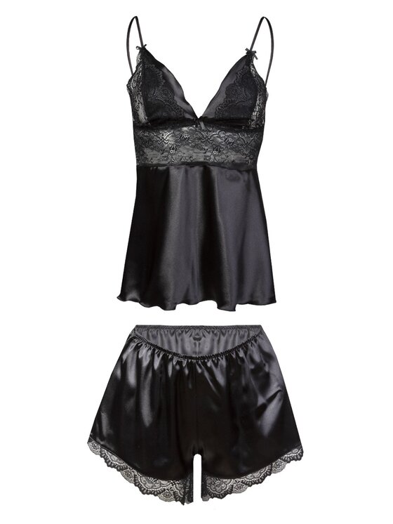 DKaren Lingerie DKaren Lingerie Komplet bielizny Harmonia Czarny Classic Fit