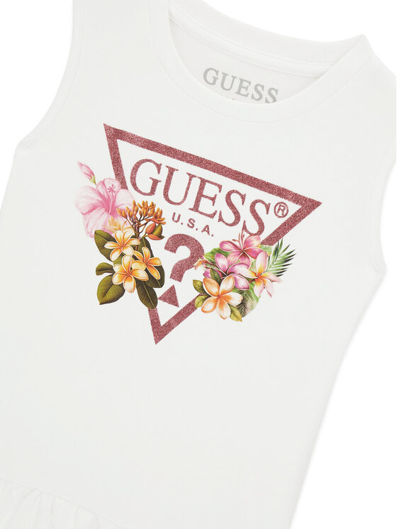 Guess Guess Rochie de zi K4RK23 KA6W4 Alb Regular Fit