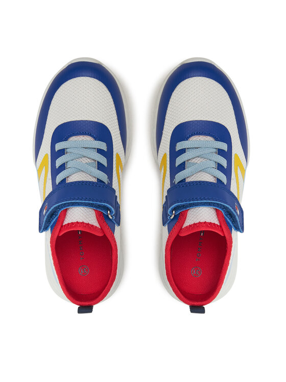 Tommy Hilfiger Tommy Hilfiger Snīkeri Low Cut Lace-Up/Velcro Sneaker T1B9-33868-1756 S Balts