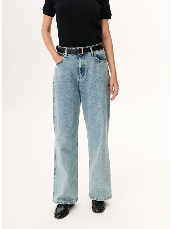 LEBRAND LEBRAND Jeansy Brie Niebieski Boyfriend Fit