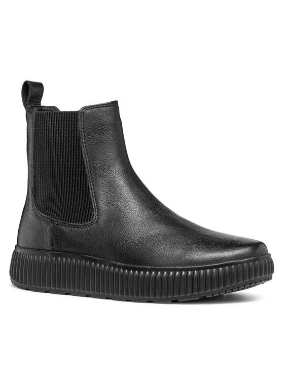 Geox Geox Členková obuv s elastickým prvkom D Graisy D46XFB 00046 C9999 Čierna