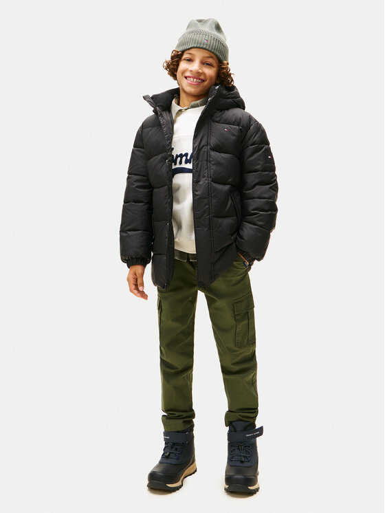 Tommy Hilfiger Tommy Hilfiger Télikabát KB0KB10002 Fekete Regular Fit