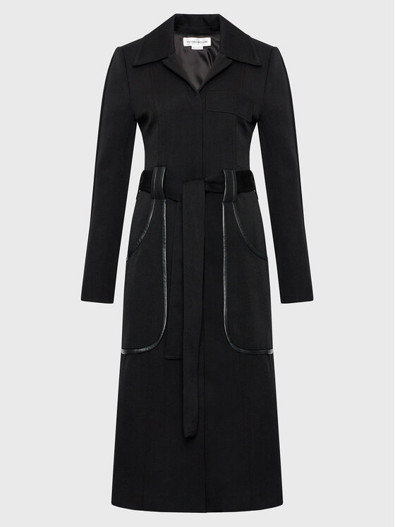 Victoria Victoria Beckham Victoria Victoria Beckham Vuneni kaput 1322WCT003765A Crna Regular Fit