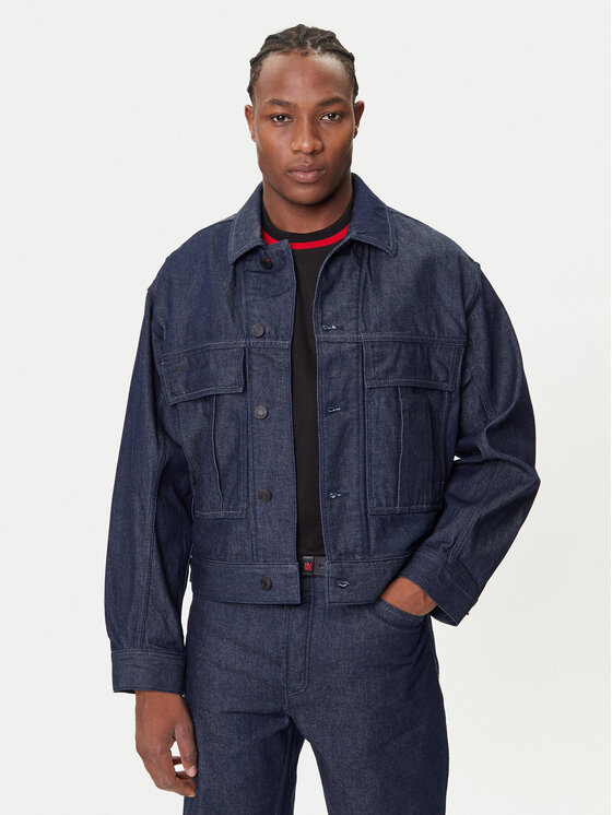 HUGO HUGO Farmer kabát 50542915 Sötétkék Relaxed Fit