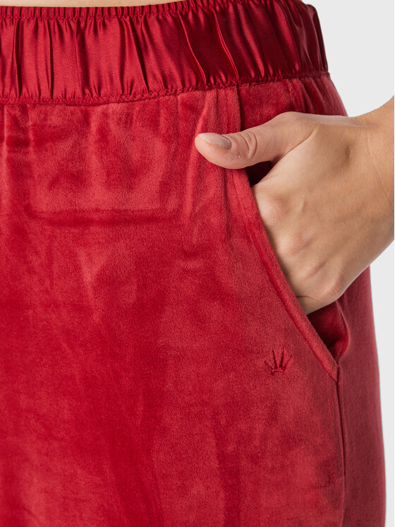 Triumph Triumph Spodnie piżamowe Mix & Match Velour 10213411 Czerwony Relaxed Fit