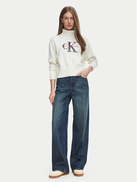 Calvin Klein Jeans Calvin Klein Jeans Rolák LV047H329G Krémová Regular Fit