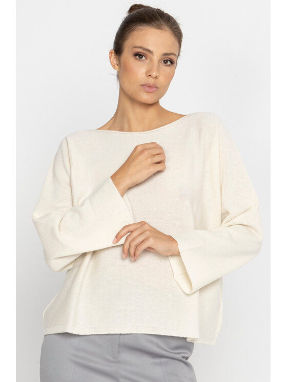 Sweter Deni Cler Milano, Rozmiar 44, Écru, T-DC-S483-D5-90-11-1