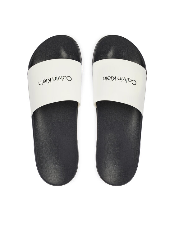 Calvin Klein Calvin Klein Чехли Ess Slide Monobrand Cv HM0HM02107 Бял